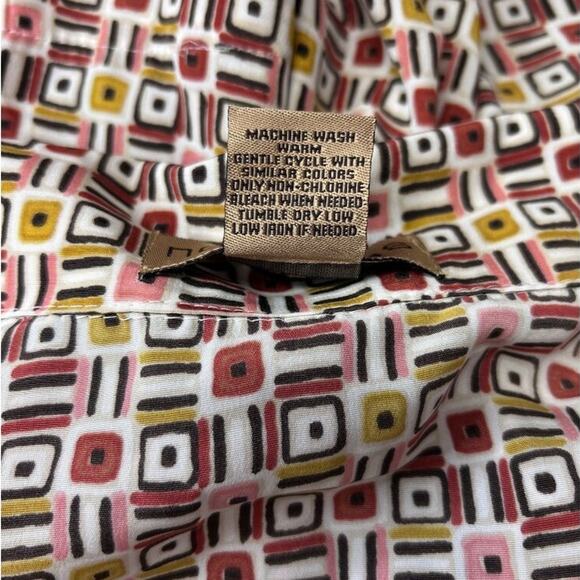 Notations Womens Geometric Short Sleeve Blouse - 3X - Polyester - Fun Retro Patt - Picture 5 of 7
